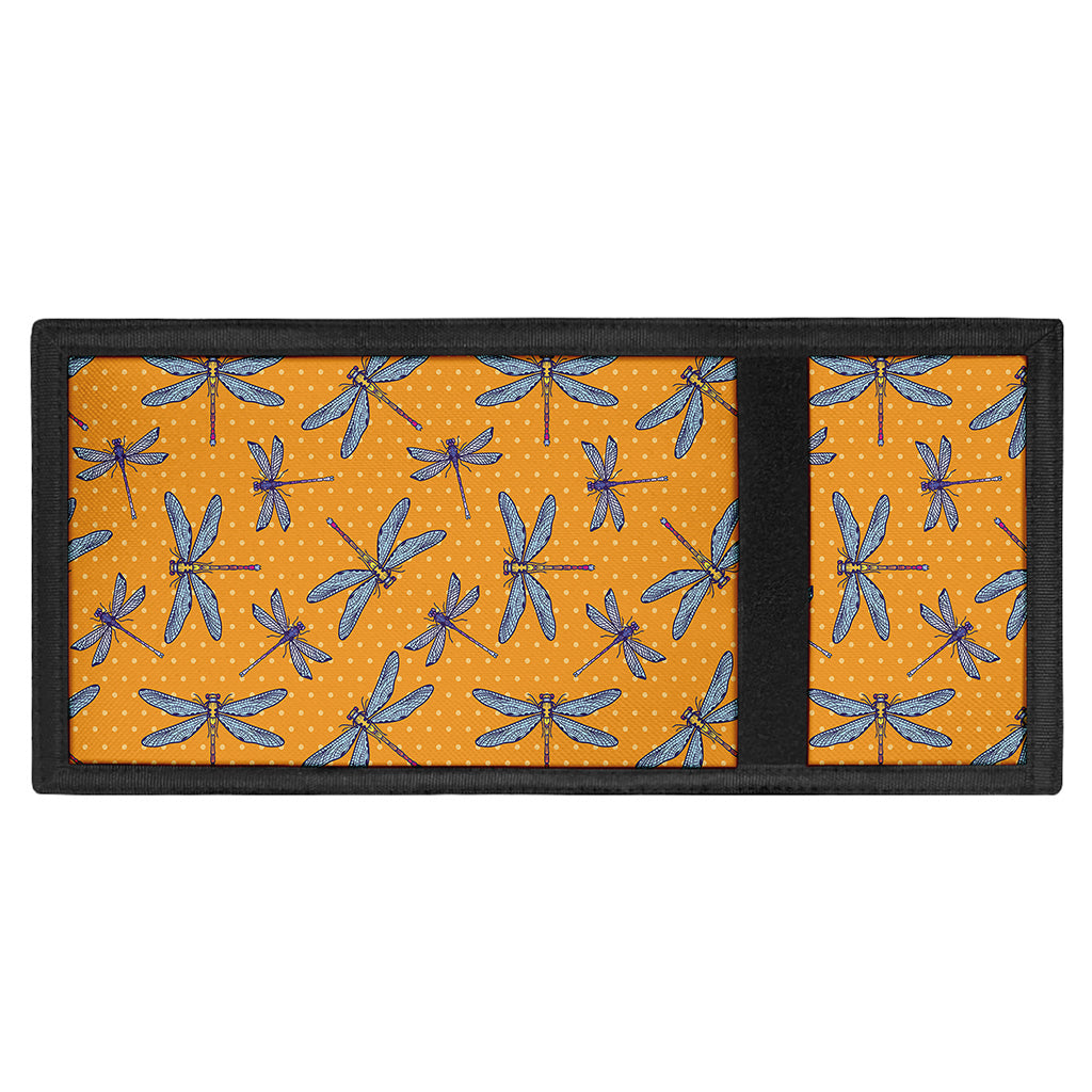 Polka Dot Dragonfly Pattern Print Trifold Wallet