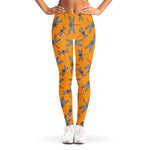 Polka Dot Dragonfly Pattern Print Women's Leggings