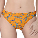 Polka Dot Dragonfly Pattern Print Women's Thong