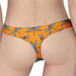 Polka Dot Dragonfly Pattern Print Women's Thong