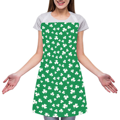 Polka Dot Irish St. Patrick's Day Print Adjustable Apron