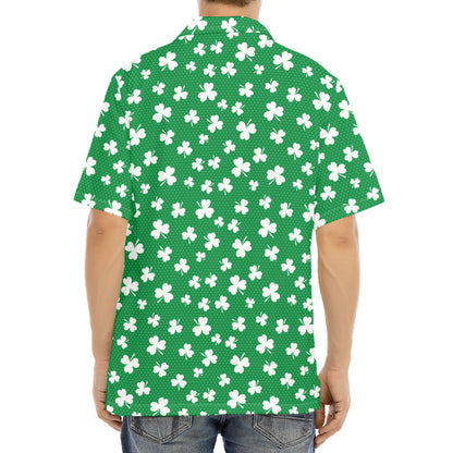 Polka Dot Irish St. Patrick's Day Print Aloha Shirt