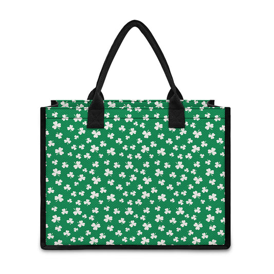 Polka Dot Irish St. Patrick's Day Print Canvas Tote Bag