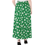 Polka Dot Irish St. Patrick's Day Print Chiffon Maxi Skirt