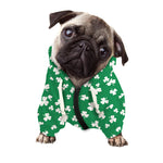 Polka Dot Irish St. Patrick's Day Print Dog Zip Up Hoodie