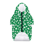 Polka Dot Irish St. Patrick's Day Print Dog Zip Up Hoodie