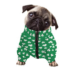 Polka Dot Irish St. Patrick's Day Print Dog Zip Up Jacket