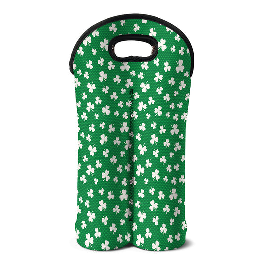 Polka Dot Irish St. Patrick's Day Print Double Neoprene Wine Tote