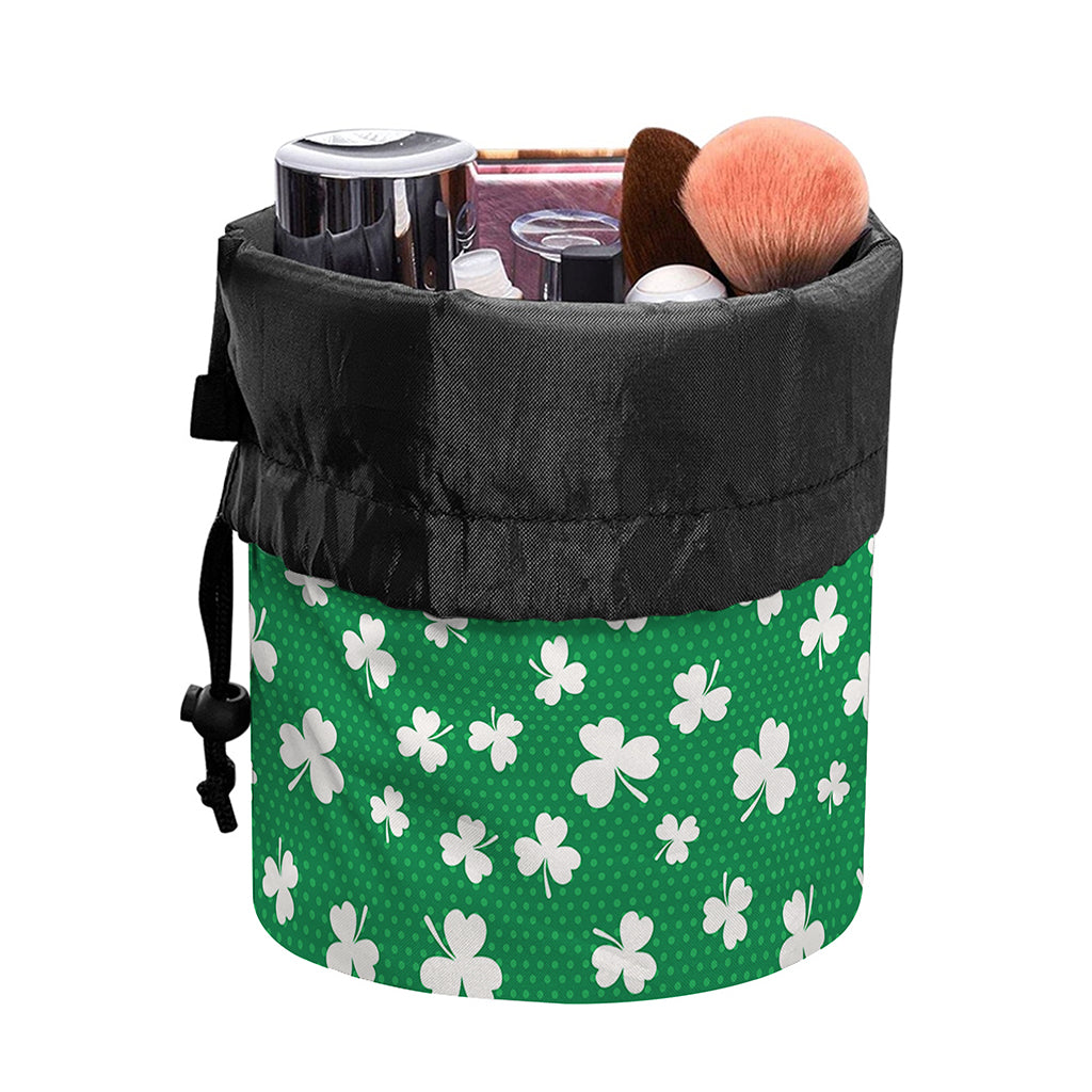 Polka Dot Irish St. Patrick's Day Print Drawstring Makeup Bag