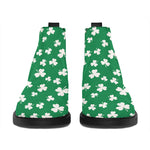 Polka Dot Irish St. Patrick's Day Print Flat Ankle Boots