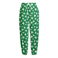 Polka Dot Irish St. Patrick's Day Print Fleece Lined Knit Pants