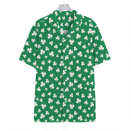 Polka Dot Irish St. Patrick's Day Print Hawaiian Shirt