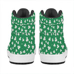 Polka Dot Irish St. Patrick's Day Print High Top Leather Sneakers
