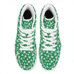 Polka Dot Irish St. Patrick's Day Print High Top Leather Sneakers