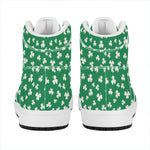 Polka Dot Irish St. Patrick's Day Print High Top Leather Sneakers