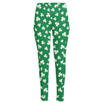 Polka Dot Irish St. Patrick's Day Print High-Waisted Pocket Leggings