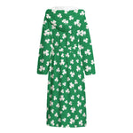 Polka Dot Irish St. Patrick's Day Print Hooded Bathrobe