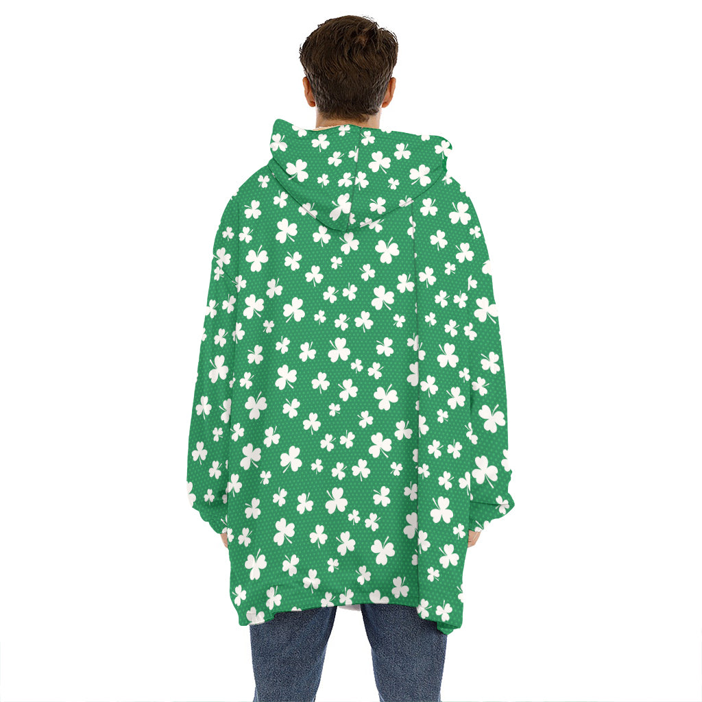 Polka Dot Irish St. Patrick's Day Print Hoodie Blanket