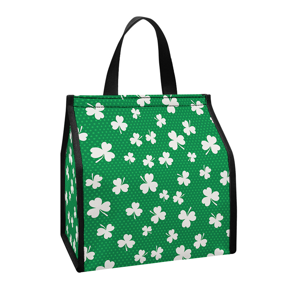 Polka Dot Irish St. Patrick's Day Print Insulated Lunch Tote
