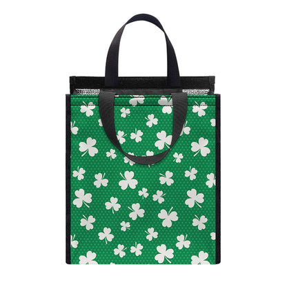 Polka Dot Irish St. Patrick's Day Print Insulated Lunch Tote