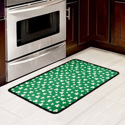 Polka Dot Irish St. Patrick's Day Print Kitchen Mat