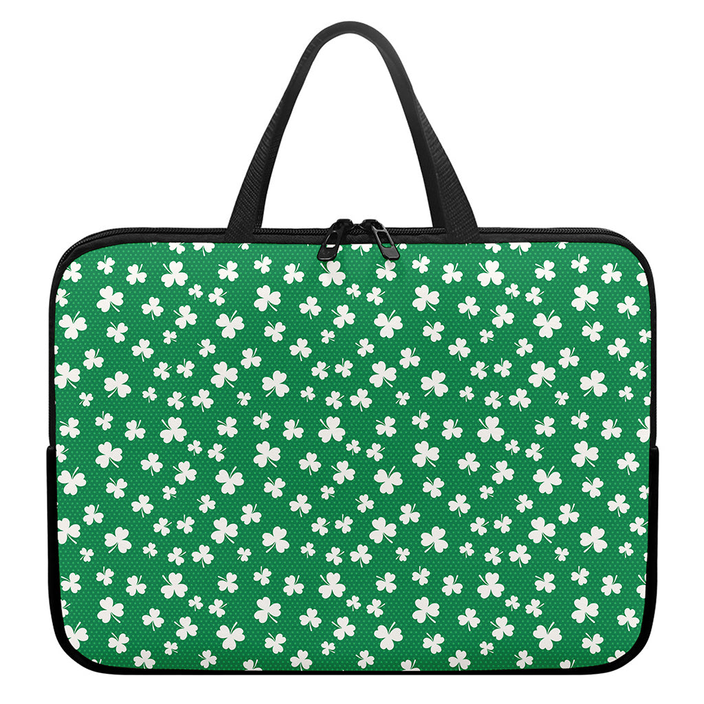 Polka Dot Irish St. Patrick's Day Print Laptop Sleeve With Handle
