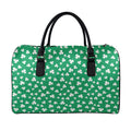 Polka Dot Irish St. Patrick's Day Print Leather Duffel Bag
