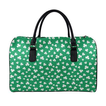 Polka Dot Irish St. Patrick's Day Print Leather Duffle Bag