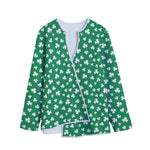 Polka Dot Irish St. Patrick's Day Print Long Sleeve Short Coat