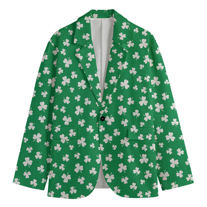 Polka Dot Irish St. Patrick's Day Print Men's Blazer