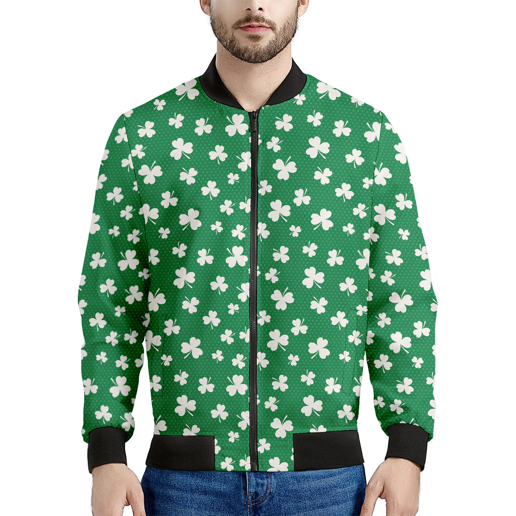 Polka Dot Irish St. Patrick's Day Print Men's Bomber Jacket