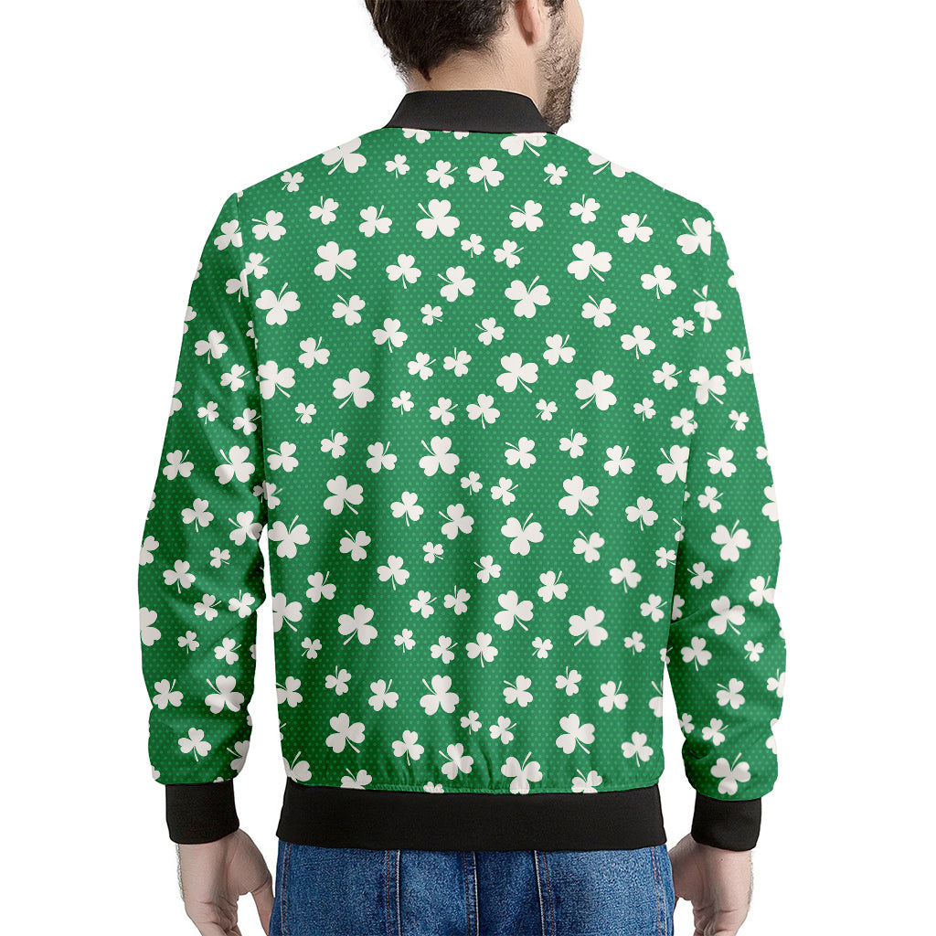 Polka Dot Irish St. Patrick's Day Print Men's Bomber Jacket