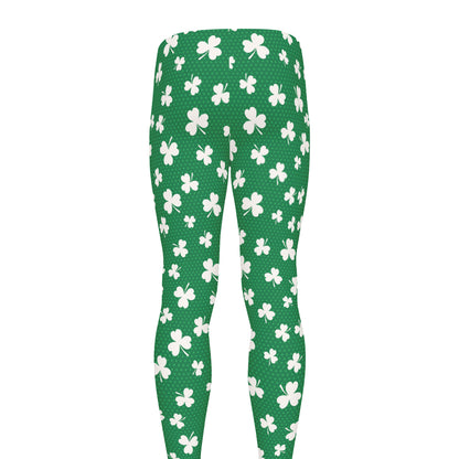 Polka Dot Irish St. Patrick's Day Print Men's leggings
