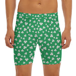 Polka Dot Irish St. Patrick's Day Print Men's Long Boxer Briefs