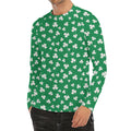 Polka Dot Irish St. Patrick's Day Print Men's Long Sleeve Rash Guard