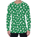 Polka Dot Irish St. Patrick's Day Print Men's Long Sleeve T-Shirt