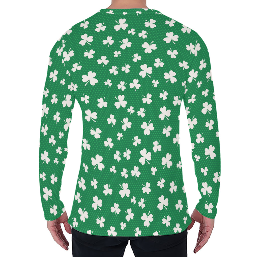 Polka Dot Irish St. Patrick's Day Print Men's Long Sleeve T-Shirt