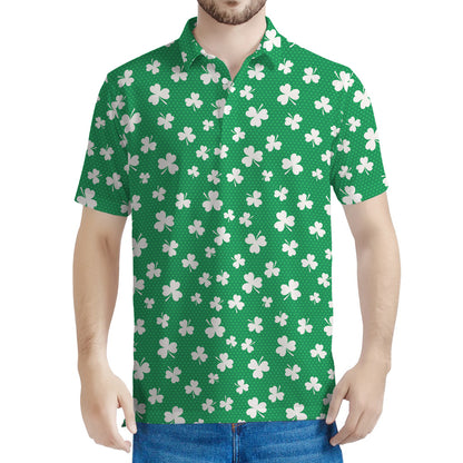 Polka Dot Irish St. Patrick's Day Print Men's Polo Shirt