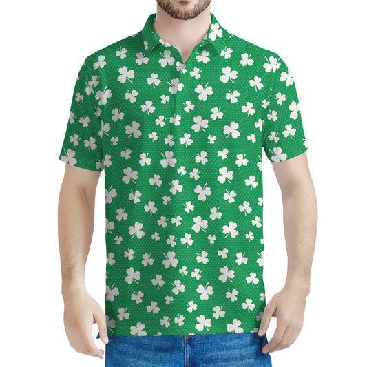 Polka Dot Irish St. Patrick's Day Print Men's Polo Shirt
