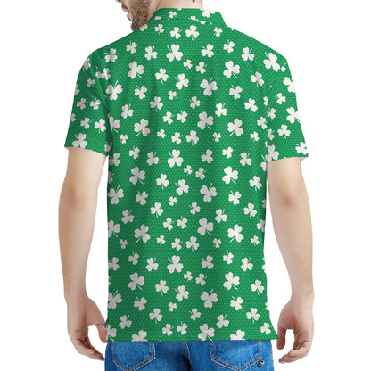 Polka Dot Irish St. Patrick's Day Print Men's Polo Shirt