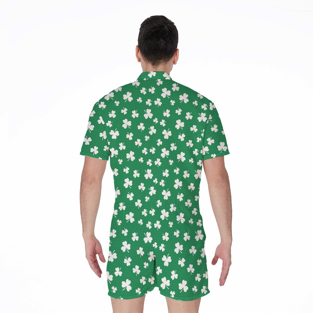 Polka Dot Irish St. Patrick's Day Print Men's Rompers