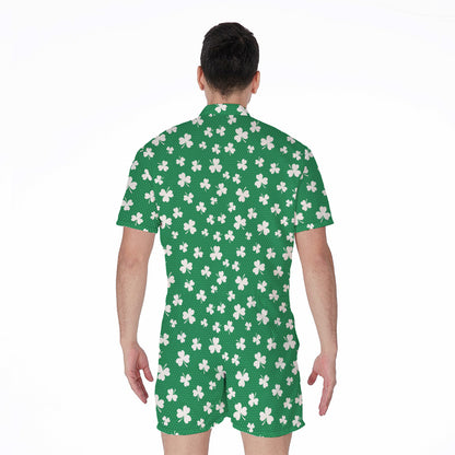 Polka Dot Irish St. Patrick's Day Print Men's Rompers