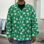 Polka Dot Irish St. Patrick's Day Print Men's Shirt Jacket