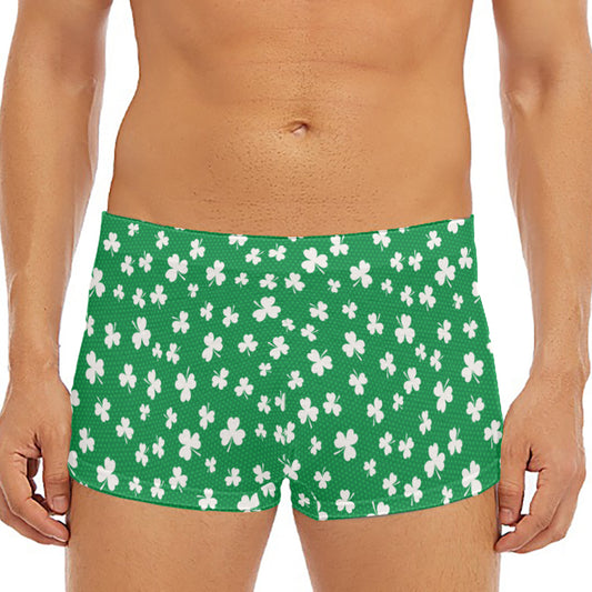 Polka Dot Irish St. Patrick's Day Print Men's Short Boxer Briefs