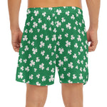 Polka Dot Irish St. Patrick's Day Print Men's Split Running Shorts