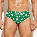 Polka Dot Irish St. Patrick's Day Print Men's Swim Briefs