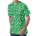 Polka Dot Irish St. Patrick's Day Print Men's Velvet T-Shirt