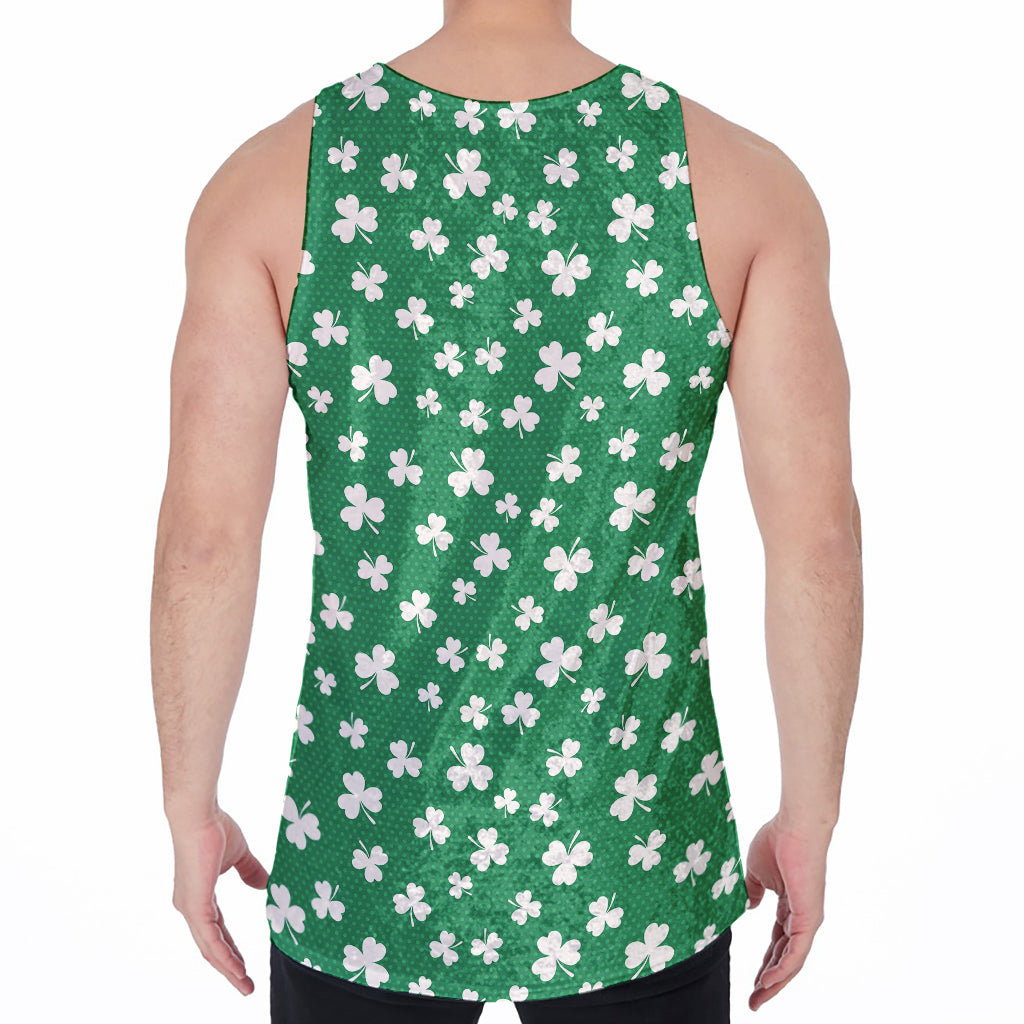 Polka Dot Irish St. Patrick's Day Print Men's Velvet Tank Top