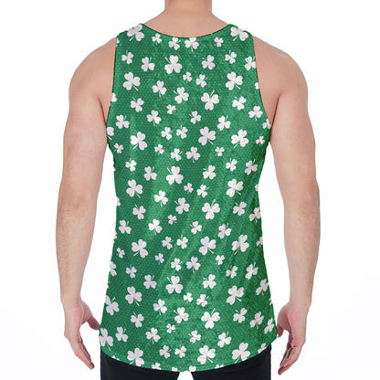 Polka Dot Irish St. Patrick's Day Print Men's Velvet Tank Top