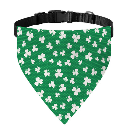 Polka Dot Irish St. Patrick's Day Print Over The Collar Dog Bandana